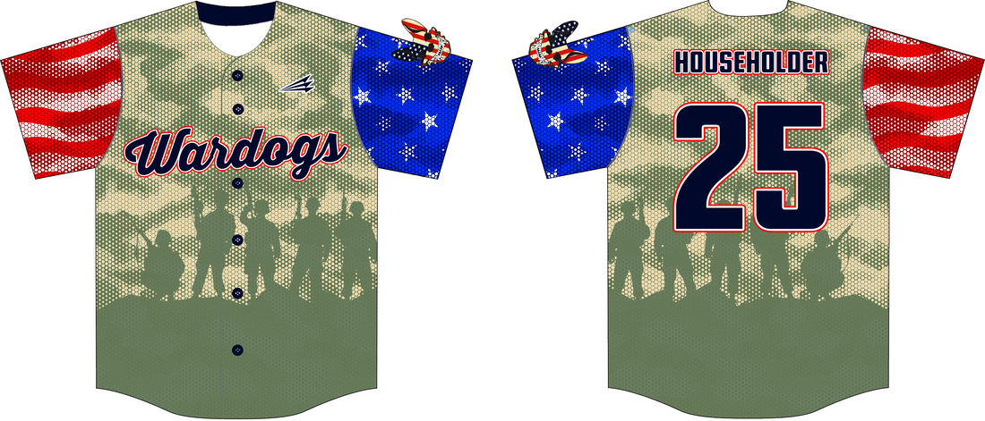 Wardogs (Householder) Custom Patriotic Baseball Jerseys - Triton Mockup ...